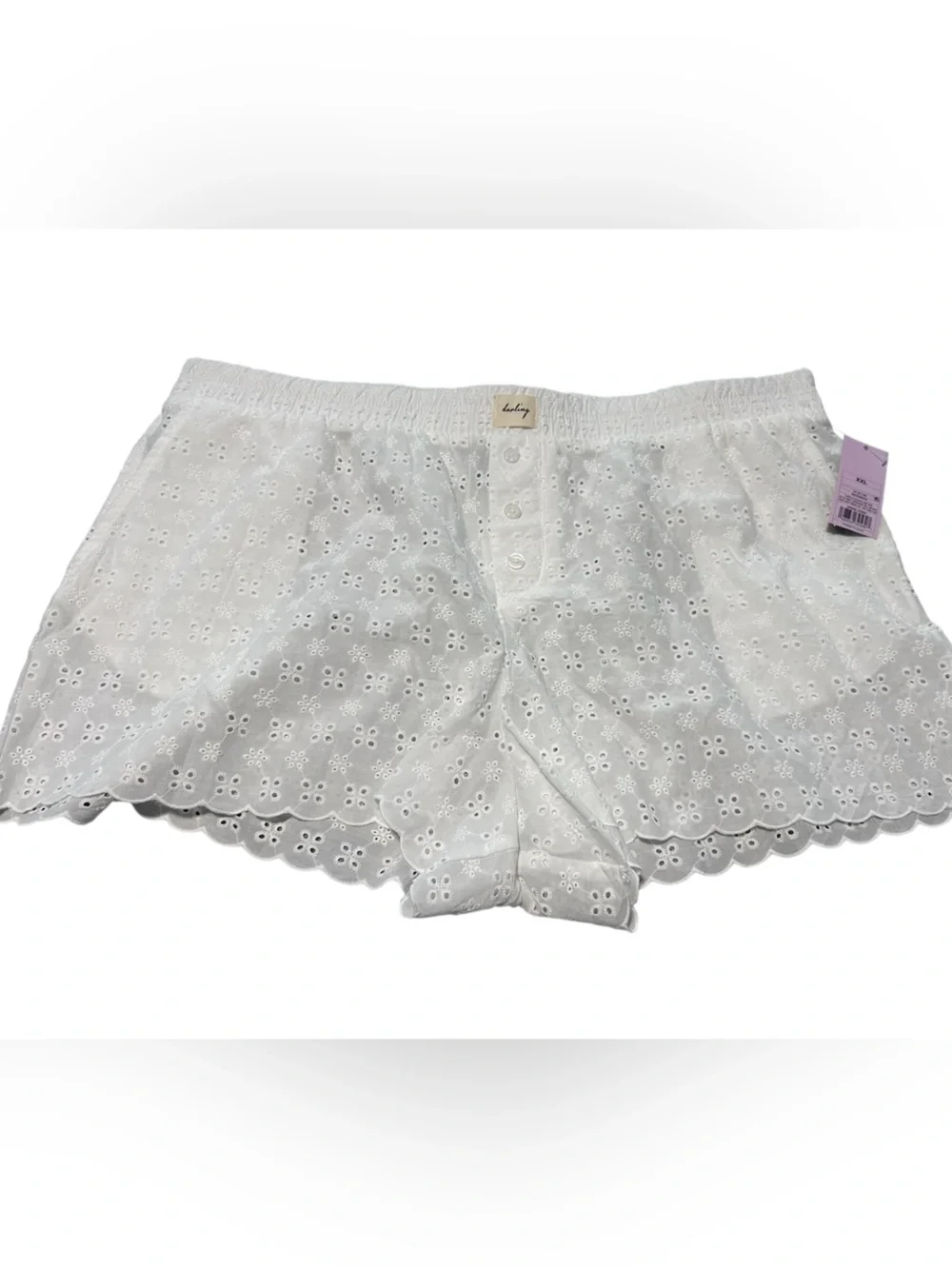 Wild Fable White Eyelet Lace Lounge Sleep Shorts Size XXL
